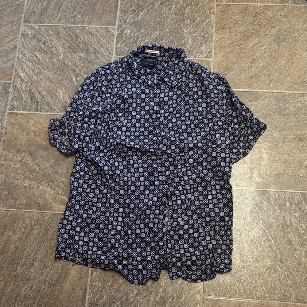 Denim & Flower Dark Blue Geometric Shirt